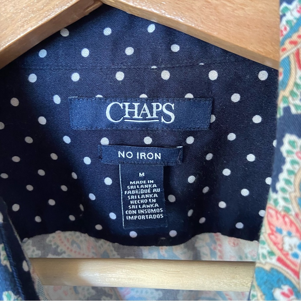 Chaps Paisley Button Down, No Iron - image 2